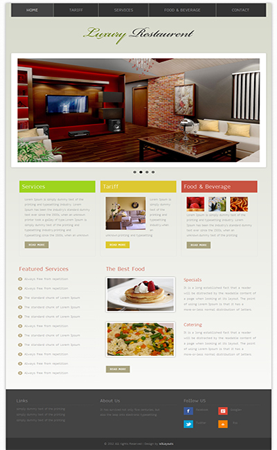 Tải về miễn phí: Các mẫu website nhà hàng và khách sạn tuyệt vời