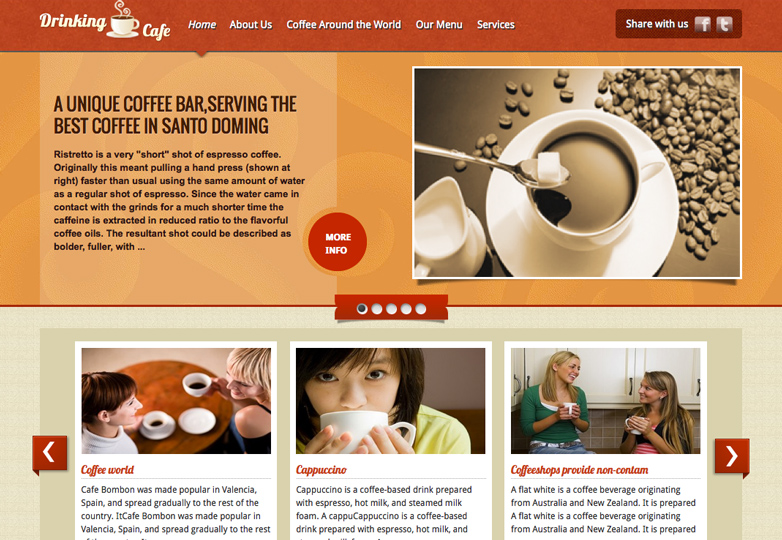 15 Mẫu thiết kế web cà phê theo xu hướng mới nhất