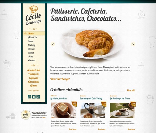 Cecile Boulange Cafe Template