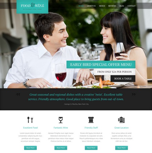 Food Wine Website Template