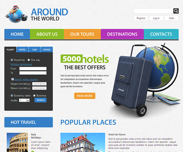 Free Around The World Website Template