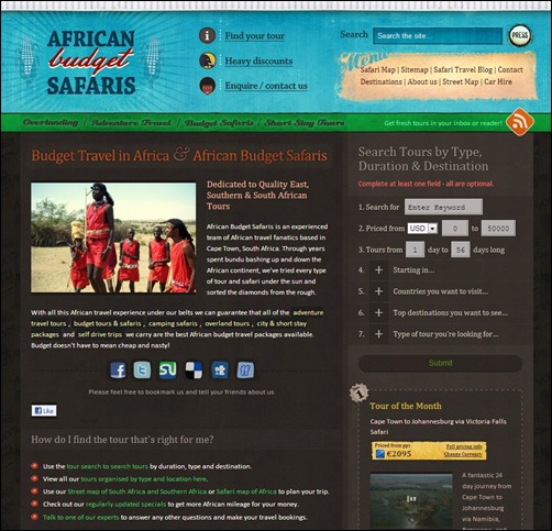 African Budget Safaris best travel agency websites