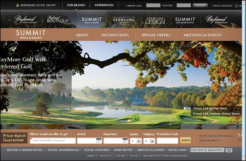 Summit Hotels and Resorts travel website designs[7]