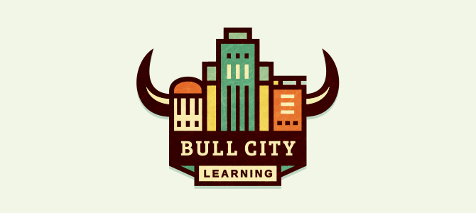 Flat Logo Design – Bull City Learning
