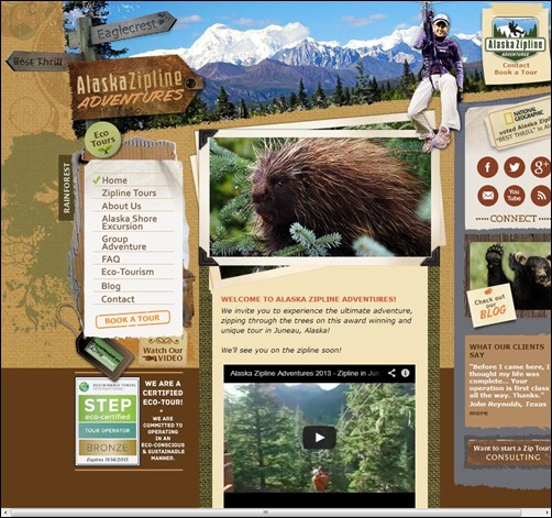 Alaska-Zipline-travel-website-design