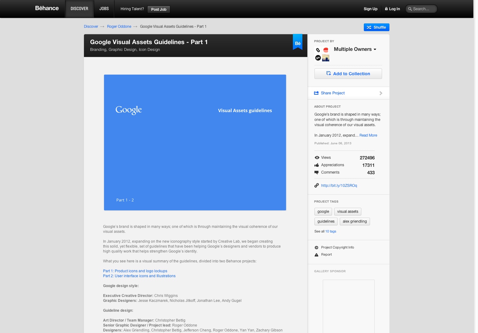 Google Visual Assets Guidelines - Part 1 on Behance