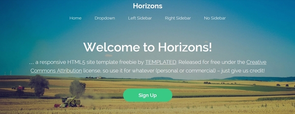Horizons - free website templates