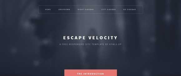 Escape Velocity - responsive html5 templates