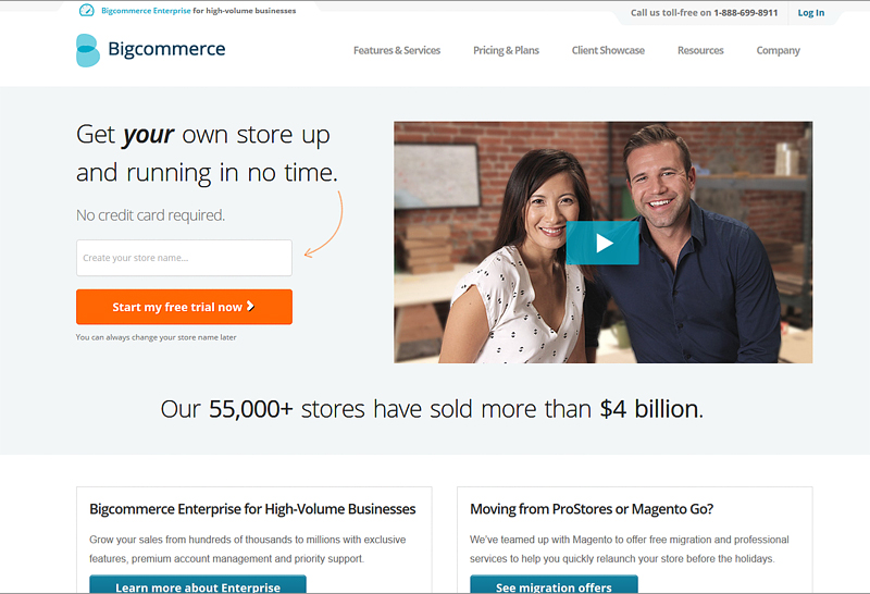 Top 10 website tạo cửa hàng trực tuyến tuyệt vời nhất Bigcommerce website builder