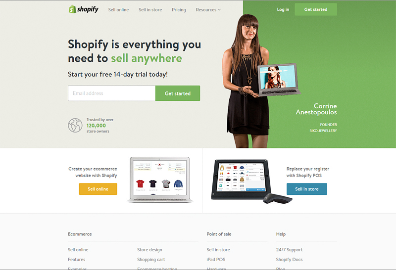 Top 10 website tạo cửa hàng trực tuyến tuyệt vời nhất Shopify ecommerce builder