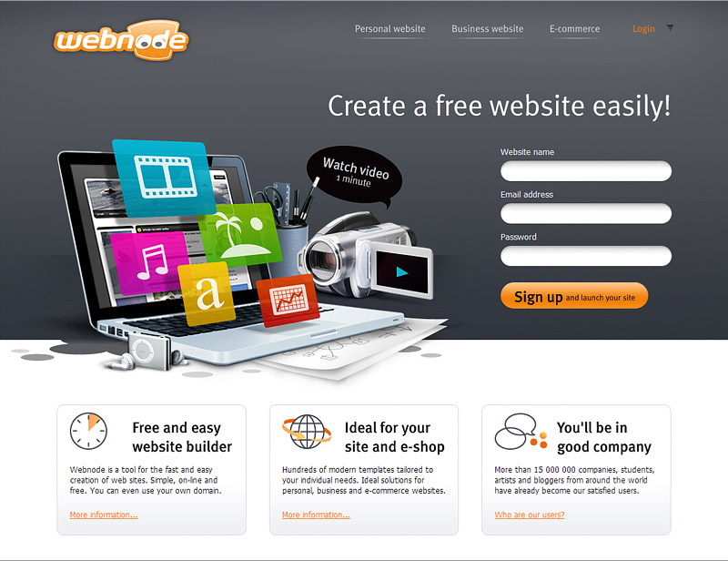 15 Nhà xây dựng website miễn phí tốt nhất webnode free web builder