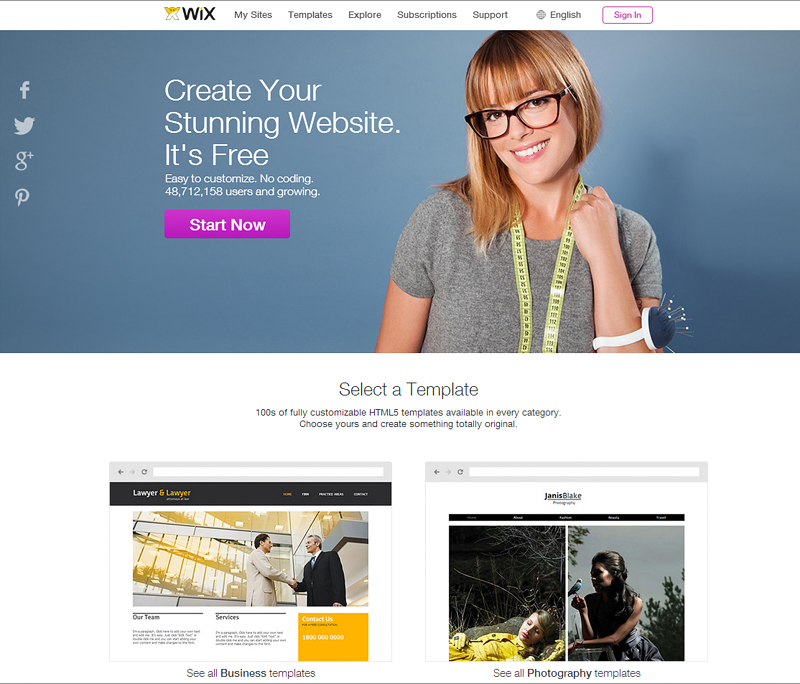 15 Nhà xây dựng website miễn phí tốt nhất Wix free website builder