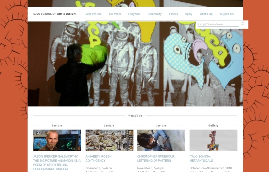 Nổi bật với 30 website của các trường Đại Học SJSU School of Art & Design