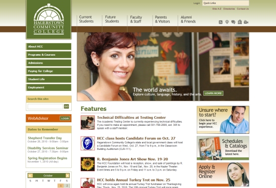 Nổi bật với 30 website của các trường Đại Học Hagerstown Community College