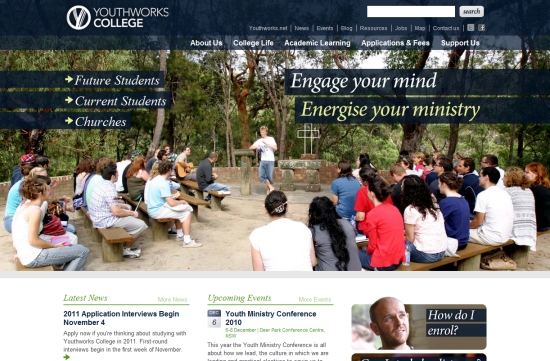 Nổi bật với 30 website của các trường Đại Học Youthworks College