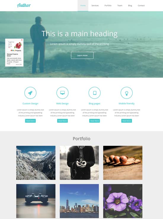 Miển phí tải về 15 mẫu website Responsive cực kỳ hấp dẫn Agency-Author-Portfolio-Flat-Responsive-Web-Template