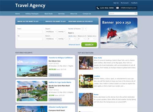 free travel agency website