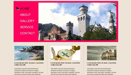 Travel Trips Pink Website Template