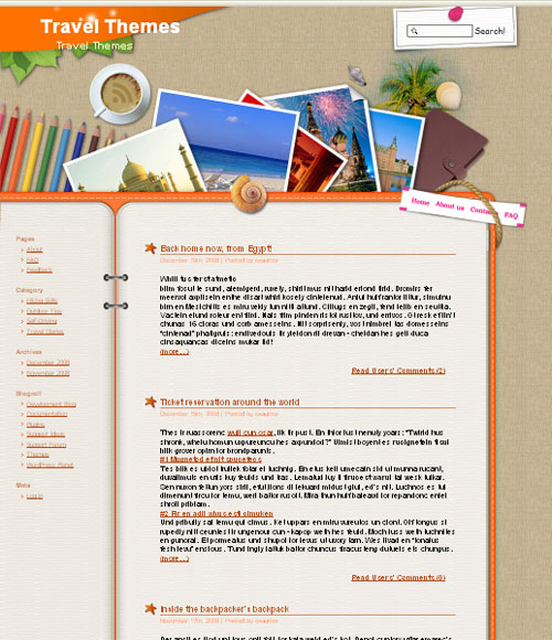 travel blog wordpress theme free