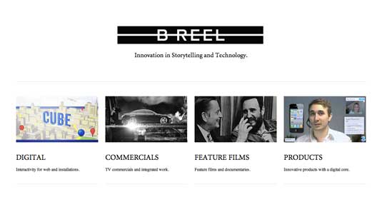 20 nguyên tắc quan trọng để có bố cục website hoàn hảo (P1) B-reel homepage