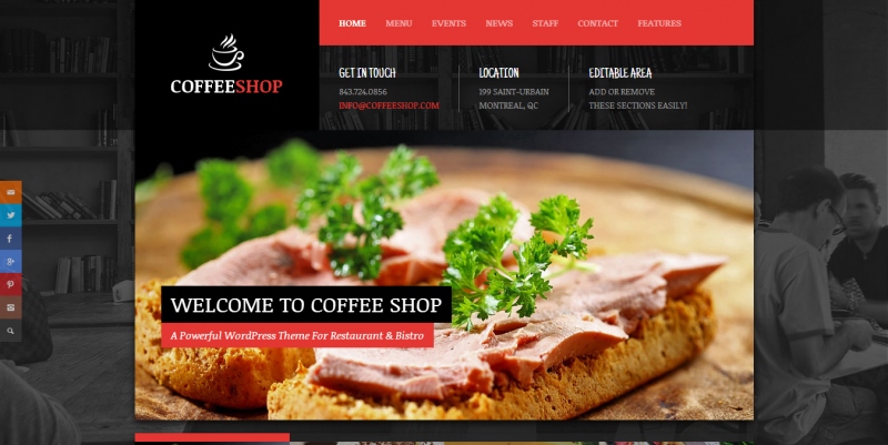 Coffee Shop WordPress Theme