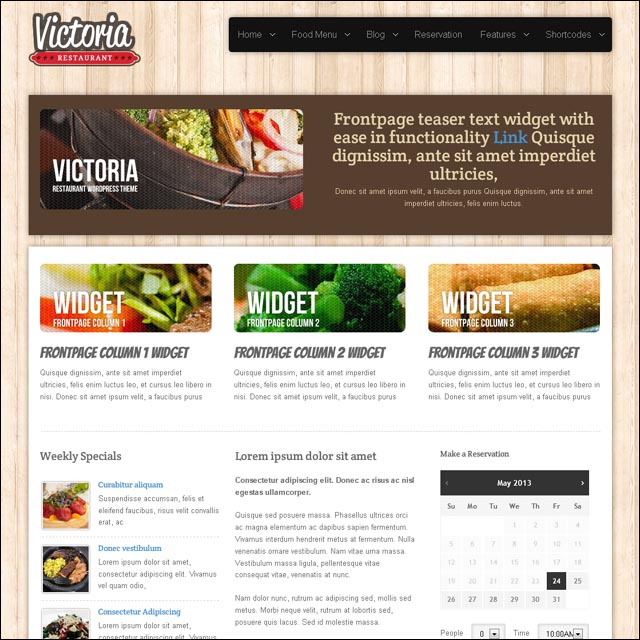 Bộ sưu tập 50 thiết kế website nhà hàng đẹp mắt (P2) Victoria WordPress Theme