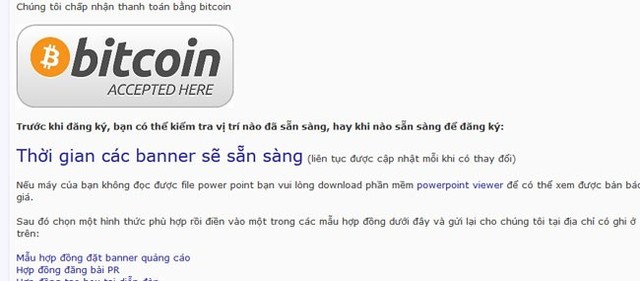 Doanh nghiệp Việt đầu tiên chấp nhận thanh toán bằng tiền ảo Bitcoin