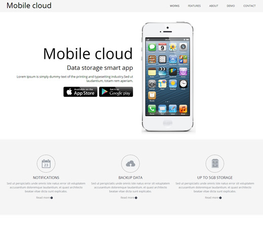 Tải về mẫu thiết kế web đáp ứng dành cho các ứng dụng mobile.