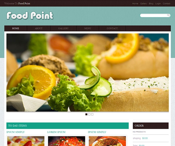 Giao diện thiết kế web nhà hàng - Food Point 