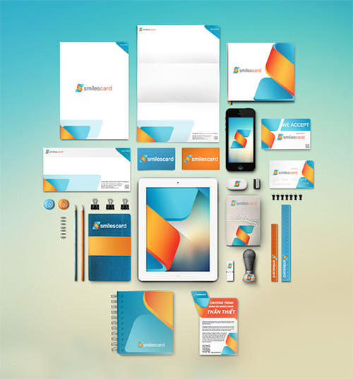 bộ nhận diện thương hiệu Smiles Card Identity