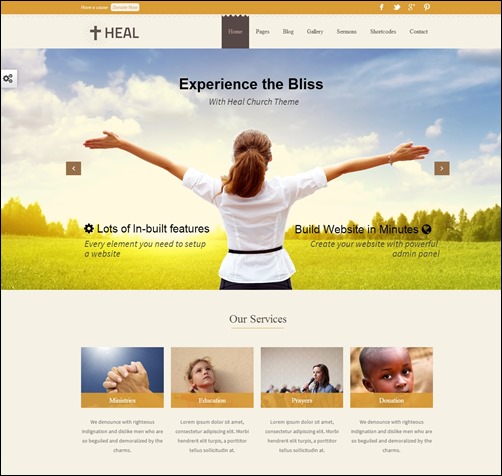 Heal-church-website-templates