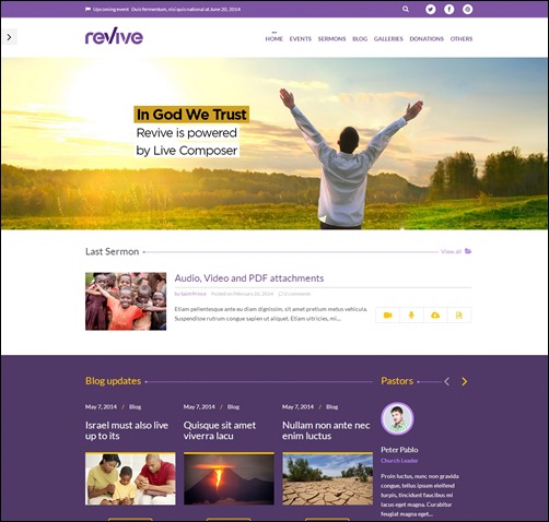 Revive-church-website-templates