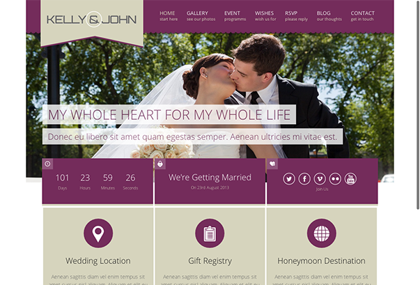 soul responsive wedding theme