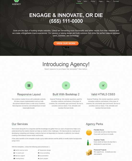 Free HTML5 Responsive Business Portfolio Template Built Using Twitter Bootstrap