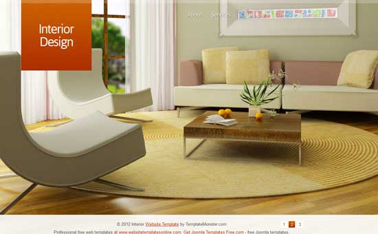 Free HTML5 CSS3 Interior Design Template