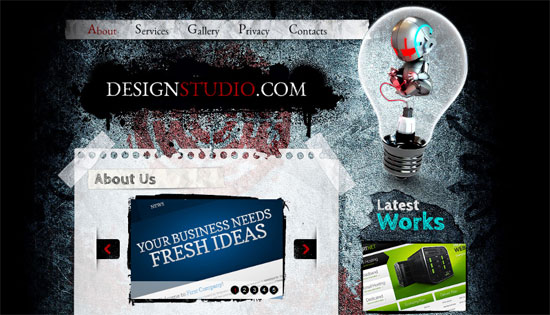 Free Web Design Studio HTML5 CSS3 Template
