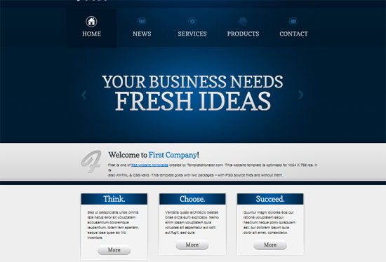 Free Efficient Business HTML5 CSS3 Template