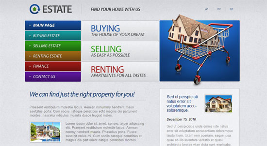 Free Real Estate HTML5 CSS3 Website Template