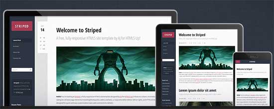 Striped responsive template
