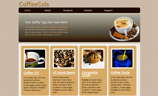 Coffee Shop HTML5 and CSS3 Style Template