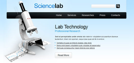 Science Website Template