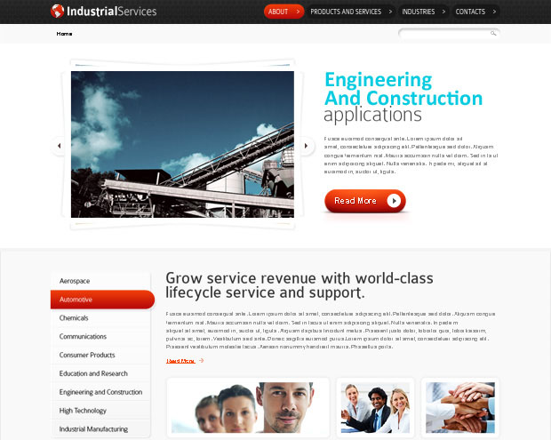 HTML5 Website Template for Industrial Business