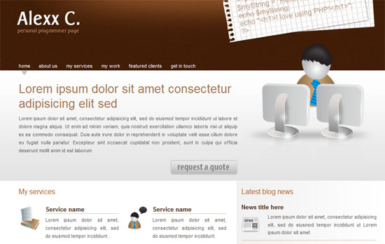 Alexx HTML5 and CSS3 Templates
