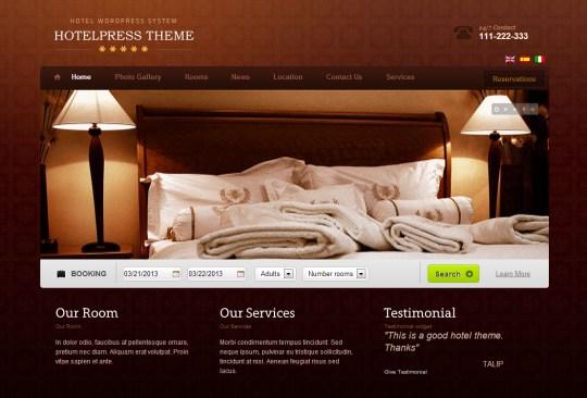 Các theme WordPress cho khách sạn tốt nhất năm 2014