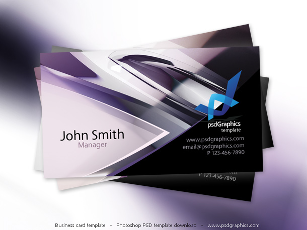Abstract hi-tech design business card template