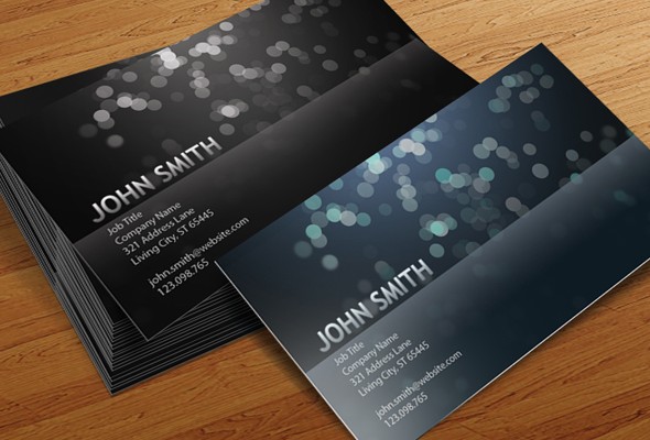 Blurry Circles Business Card Templates