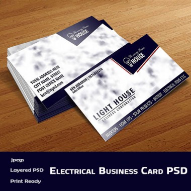 Electrical Shop Business Card PSD