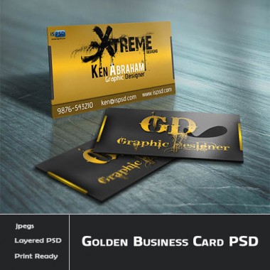 Golden Business Card Template