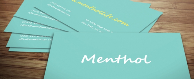 Menthol Minimal Business Card Template