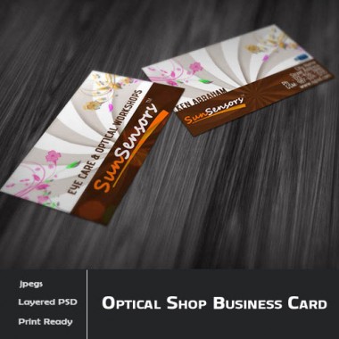 Optical Shop Business Card PSD Template